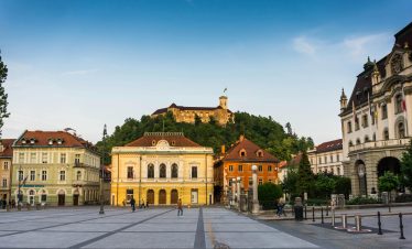 cycling from Ljubljana Congress square