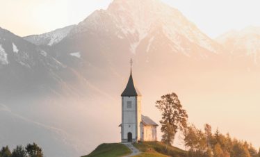 Jamnik church, Cycling cross the Alps to the Slovenian Coast